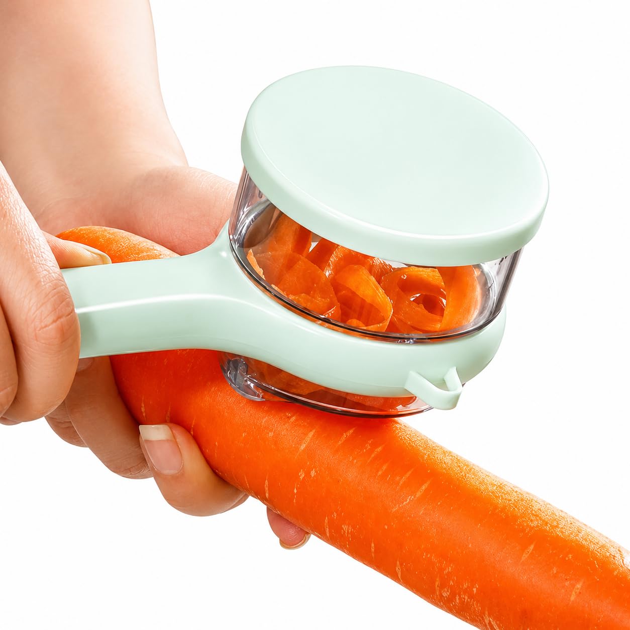 Vegetable Peeler and Fruit Peeler with Storage Box | Multipurpose Kitchen Peeler for Potato, Carrot, Cabbage & Fruits | Sharp Stainless Steel Blade with Slicer & Shredder Function