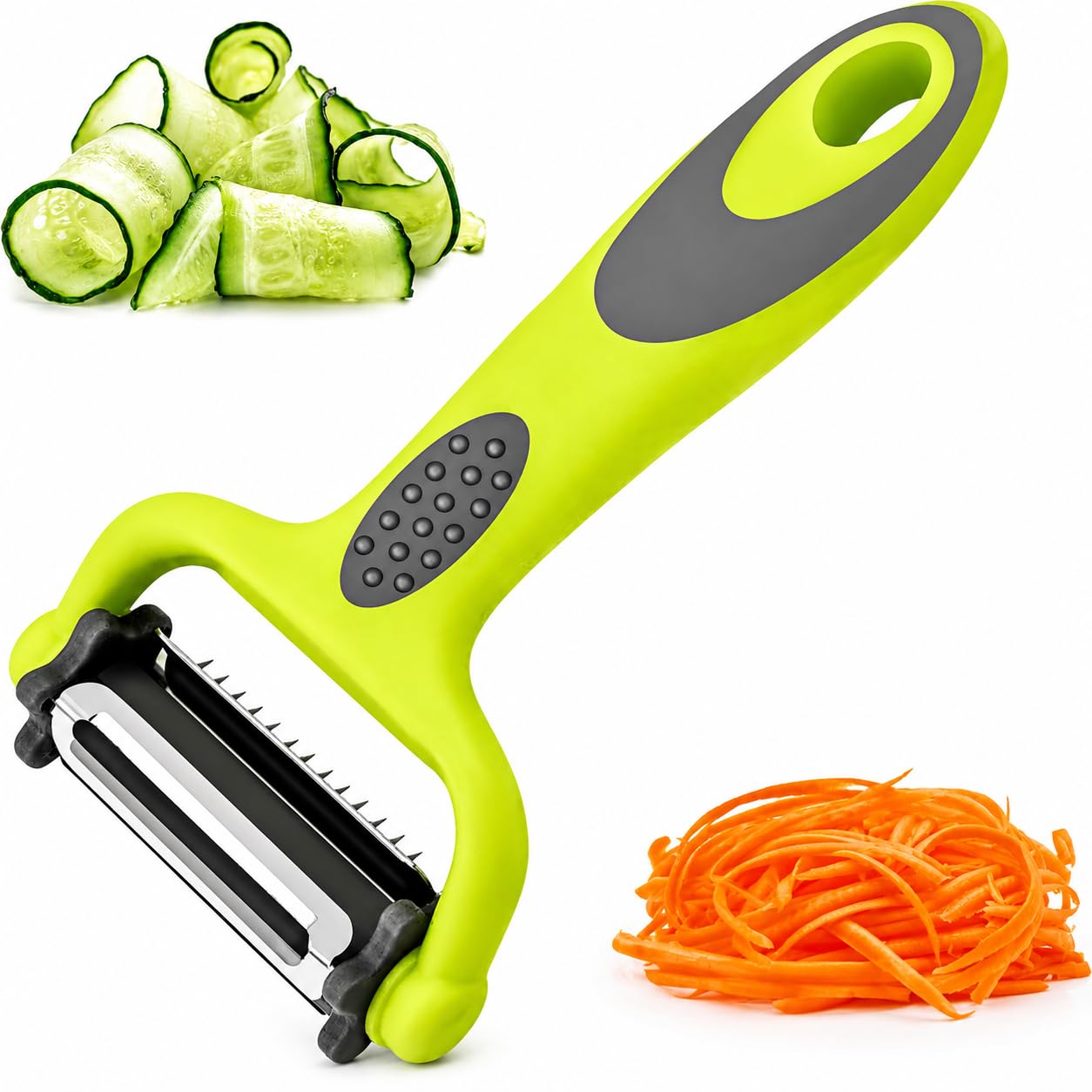 Vegetable Peeler and Fruit Peeler with Storage Box | Multipurpose Kitchen Peeler for Potato, Carrot, Cabbage & Fruits | Sharp Stainless Steel Blade with Slicer & Shredder Function