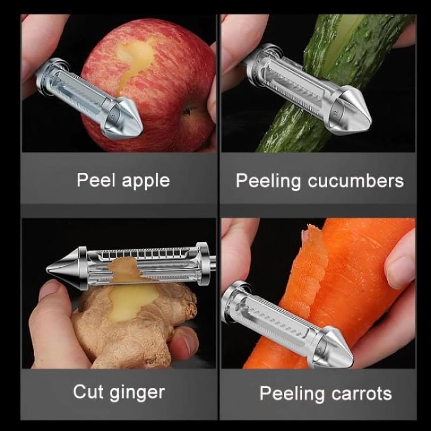 Vegetable Peeler and Fruit Peeler with Storage Box | Multipurpose Kitchen Peeler for Potato, Carrot, Cabbage & Fruits | Sharp Stainless Steel Blade with Slicer & Shredder Function