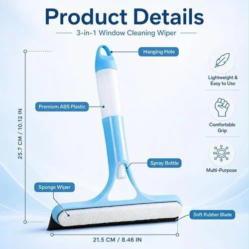 Window Cleaning Wiper – Scrubber & Squeegee