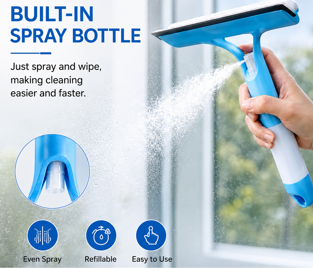 Window Cleaning Wiper – Scrubber & Squeegee
